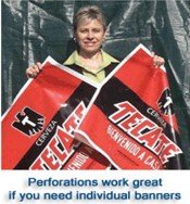 Perforated Flexo Plastic Roll Banners
